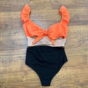 LPA double knot colorblock bodysuit